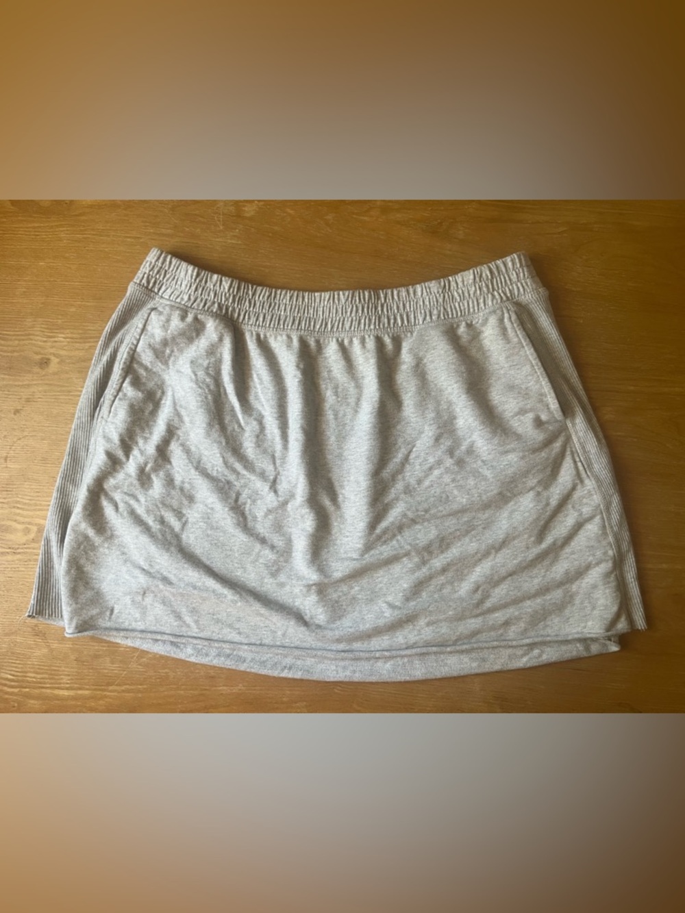 Offline Aerie Gray Mini Skirt Pockets Cotton Large